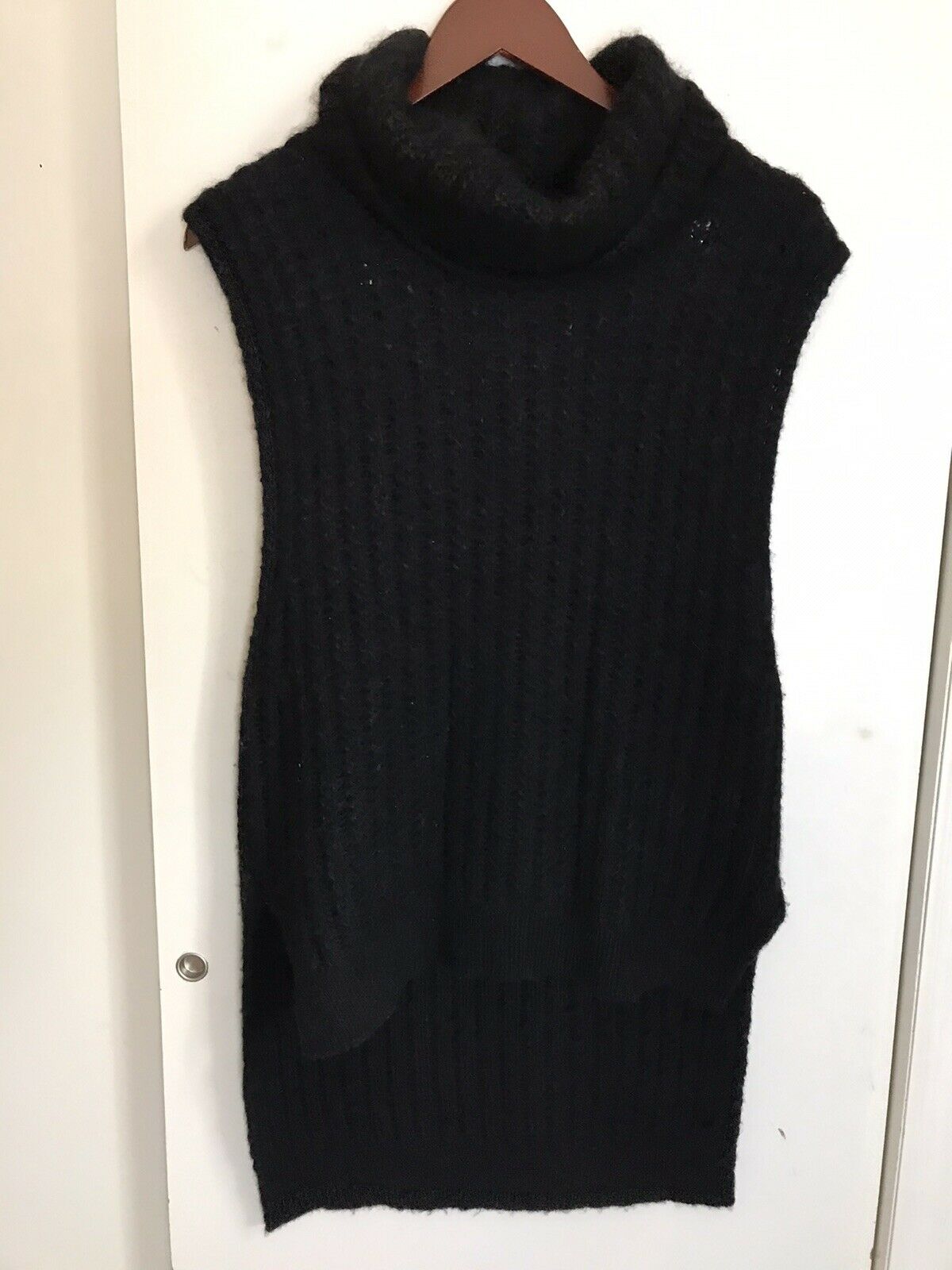 PHILLIP LIM Black Knit Turtle Neck Top Small