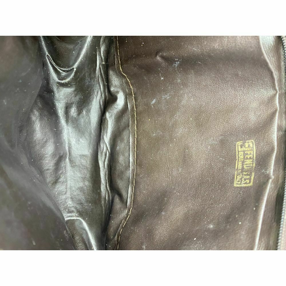 Vintage FENDI Brown Yellow Clutch
