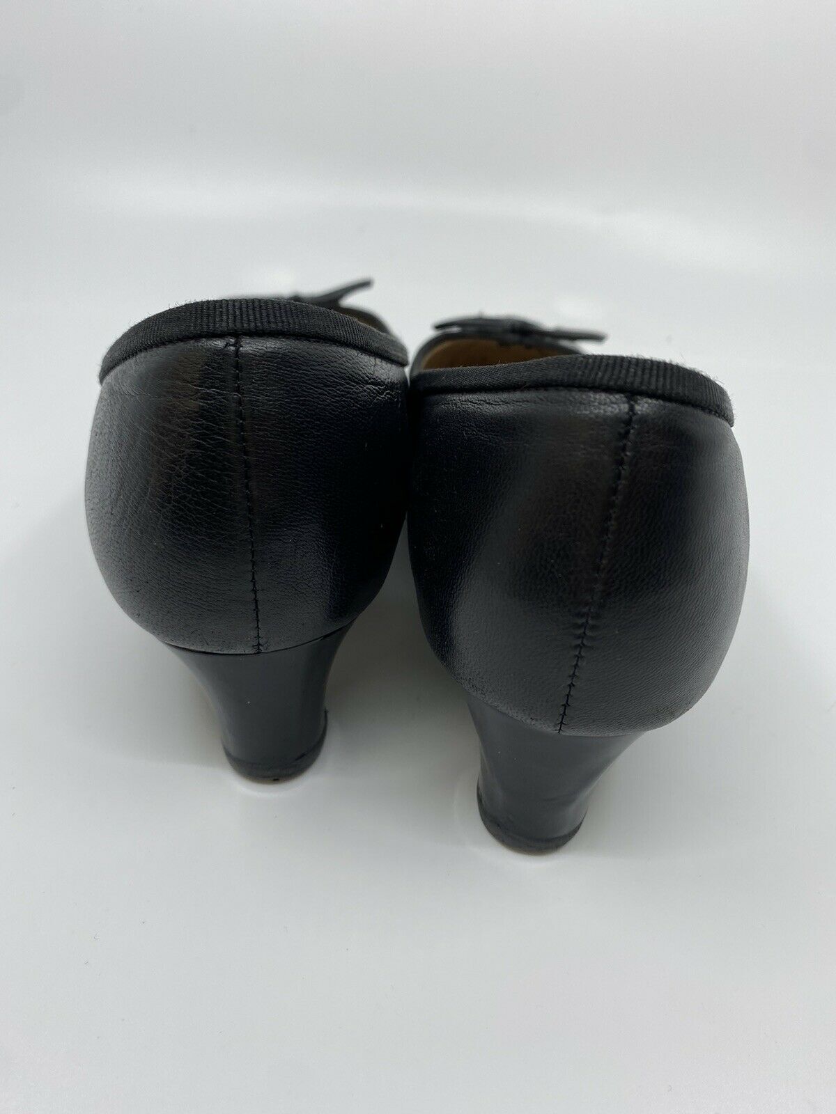 CHANEL Black Ballet shoes W/ Low Heels 38.5