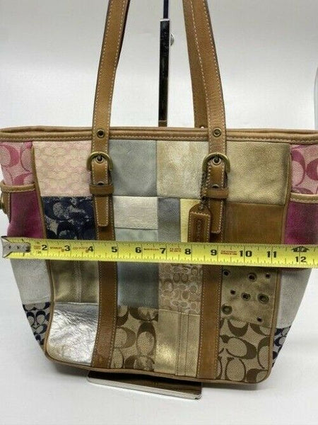 Coach Bag Medium Multi Color Leather Tote