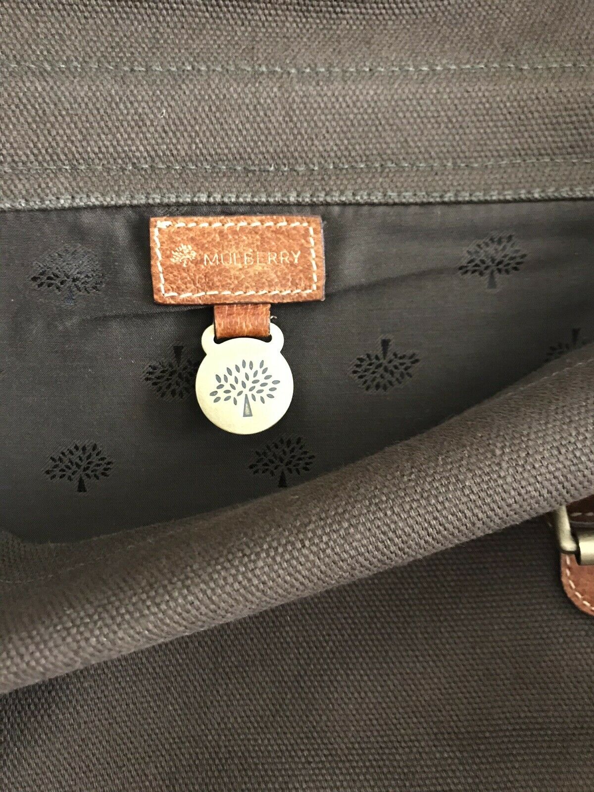 Mulberry Unisex Brown Canvas Messenger Bag