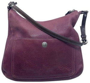 coach medium bag handbag maroon leather shoulder bag