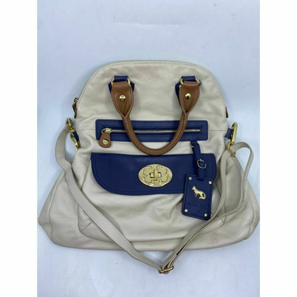 Emma Fox Cream Leather Shoulder Bag