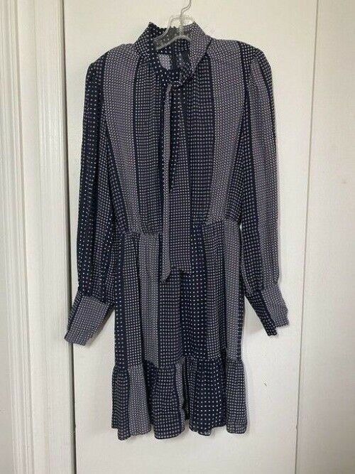 nicole miller navy white new foulard msrp