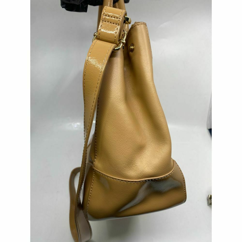 TORY BURCH Large Multi Beige Saffiano Leather Compartment Tote Bag