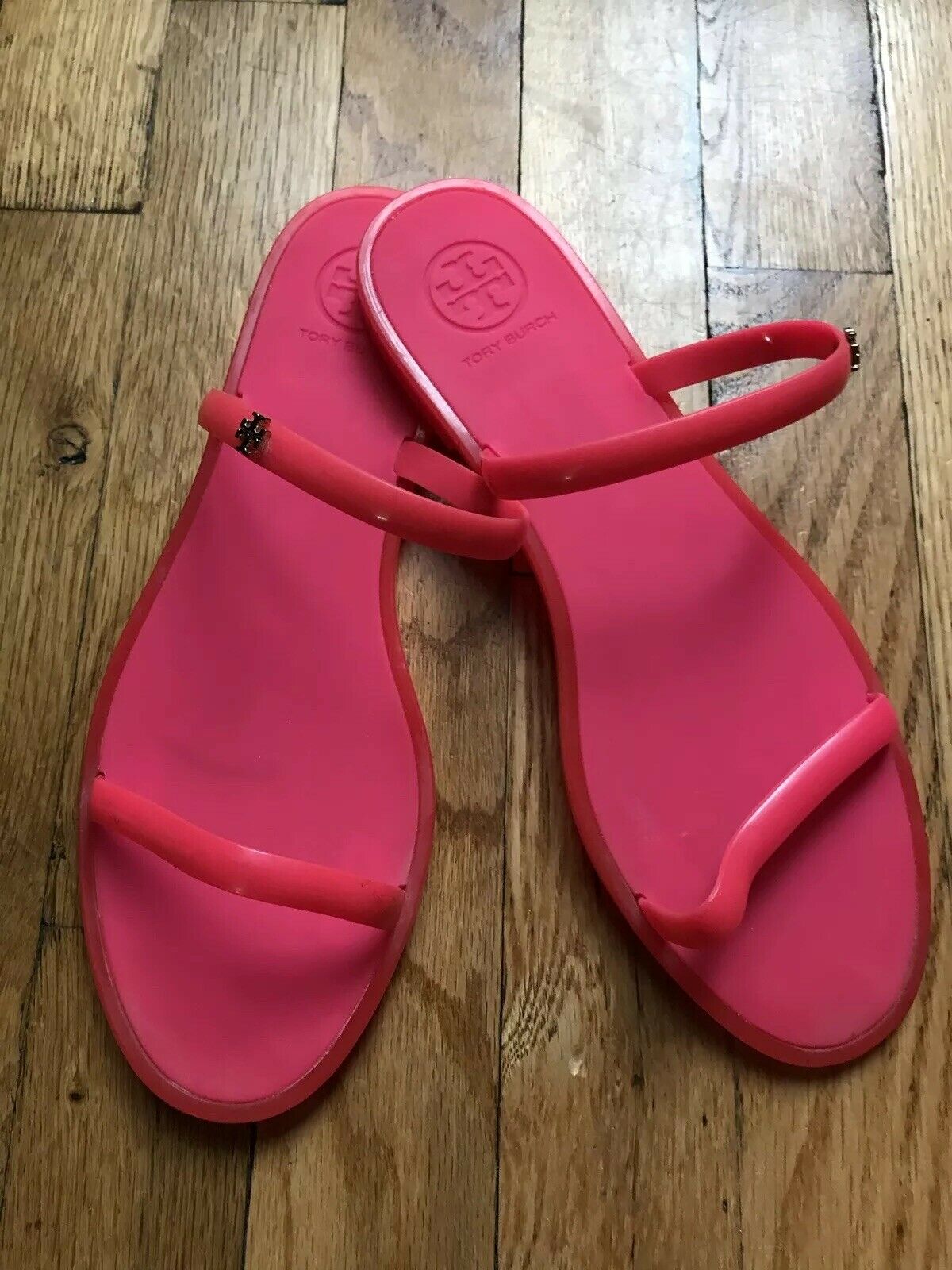 TORY BURCH Hot Pink Jelly Slip On Slippers Size 8