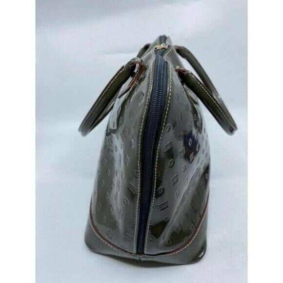 Arcadia Olive Patent Leather Handbag