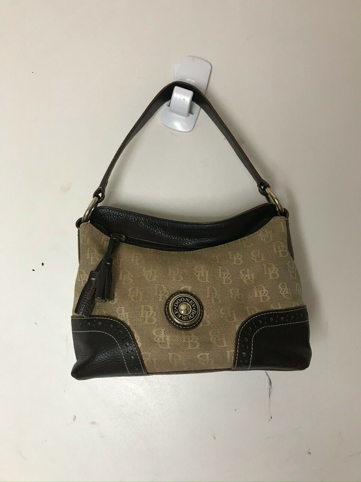Dooney & Bourkek Brown/Tan Medium Canvas Tote