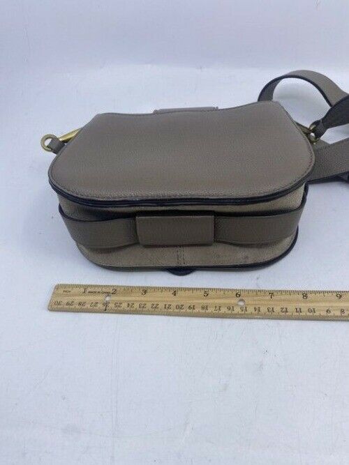 Polo Ralph Lauren Lennox Gray Suede Leather Cross Body Bag