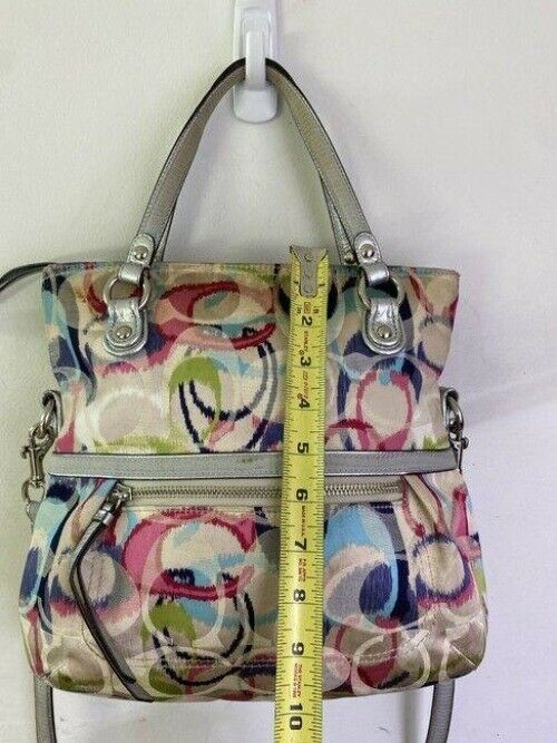 coach bag large multicolor fabric tote