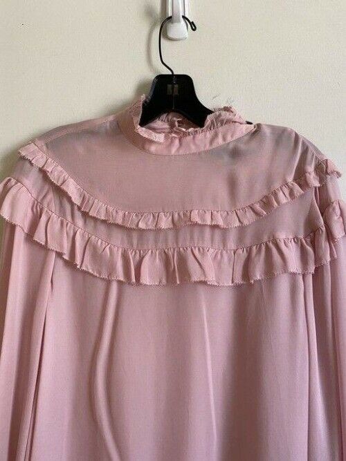 Nicole Miller coral new french ls msrp small blouse