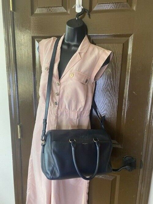 Saint Laurent Boston Black Leather Cross Body Bag