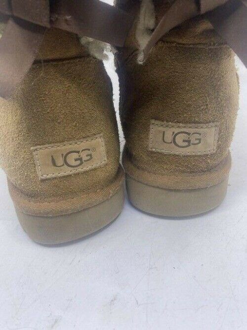 Ugg Australia Tan Back Ties Mid Height Bootsbooties Size Us