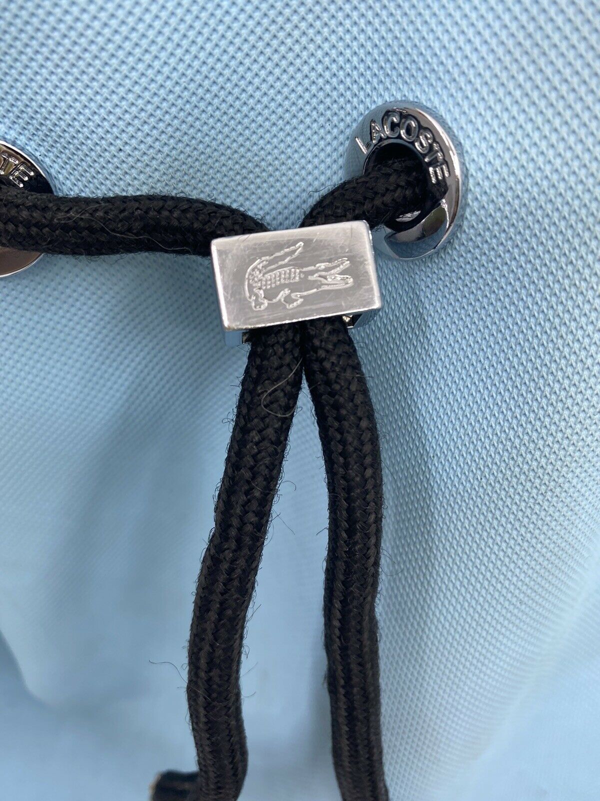 Lacoste Blue Nylon Bucket Bag