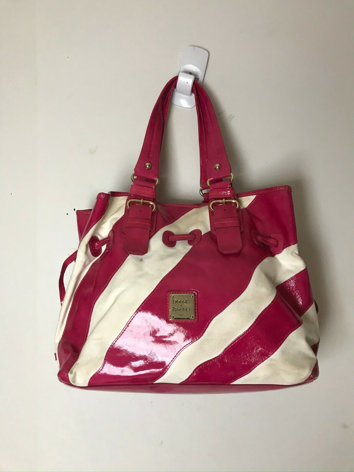 Dooney & Bourke Red/White Large Tote Bag