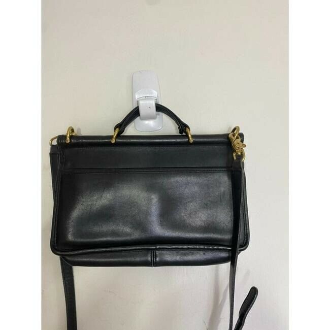 COACH Vintage Black Leather Crossbody Bag