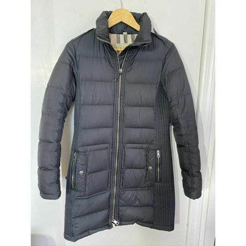 BURBERRY Womens Quilted Down Long Outerwear Jacket Small