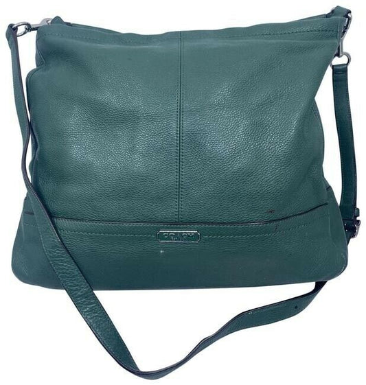 Coach Hobo Green Leather Cross Body Bag