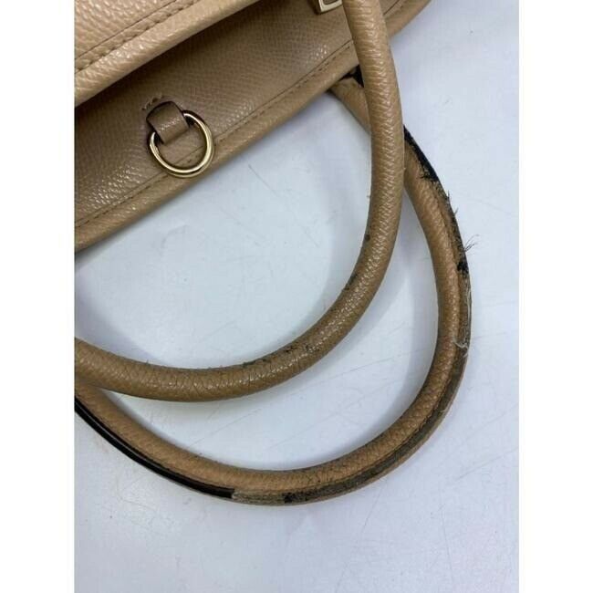 coach medium w adjustable strap tan leather cross body bag