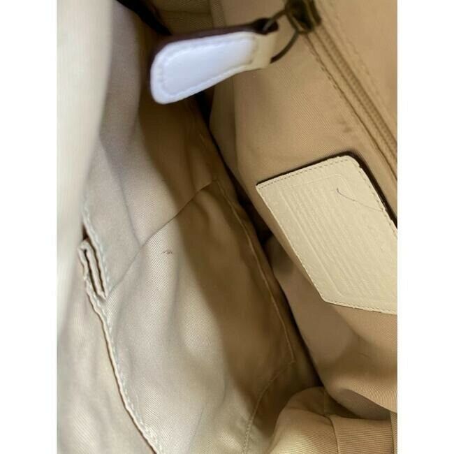 coach medium w adjustable strap white leather cross body bag
