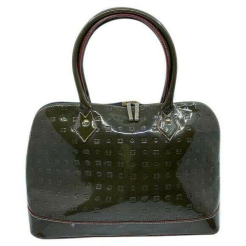 Arcadia Olive Patent Leather Handbag