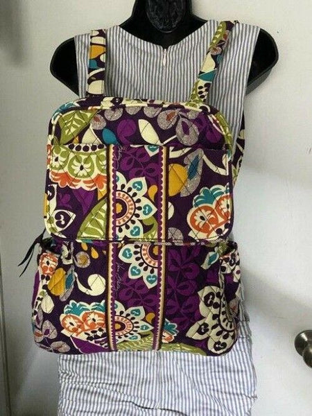 Vera Bradley Pack Msrp Purple White Green Backpack