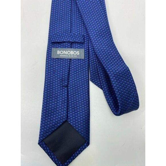 New BONOBOS Navy Blue Premium Neck Tie Made in USA