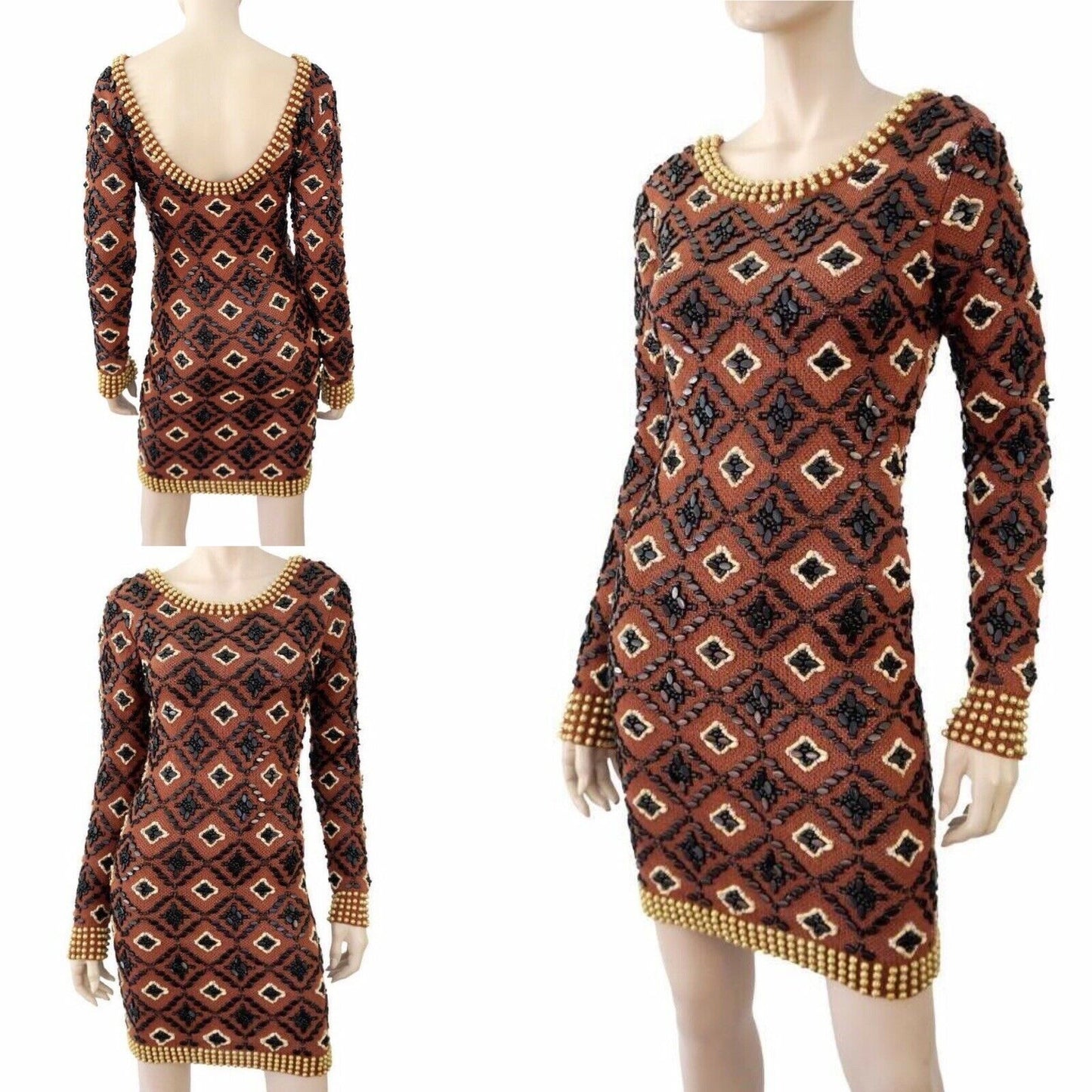OPENING CEREMONY Beaded Linen Dress Medium
