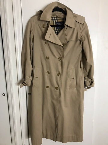BURBERRY Women’s Vintage Khaki Trench Coat size 6