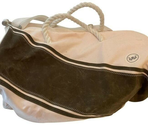 duffle sailing vacation white gray weekendtravel bag