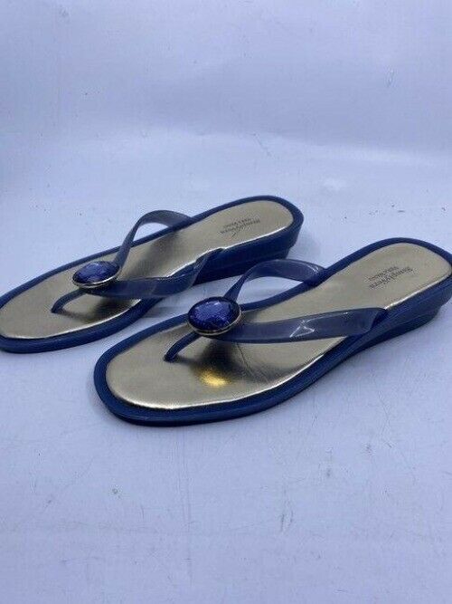 Simply Vera Vera Wang Blue Gold Sandals Size Us