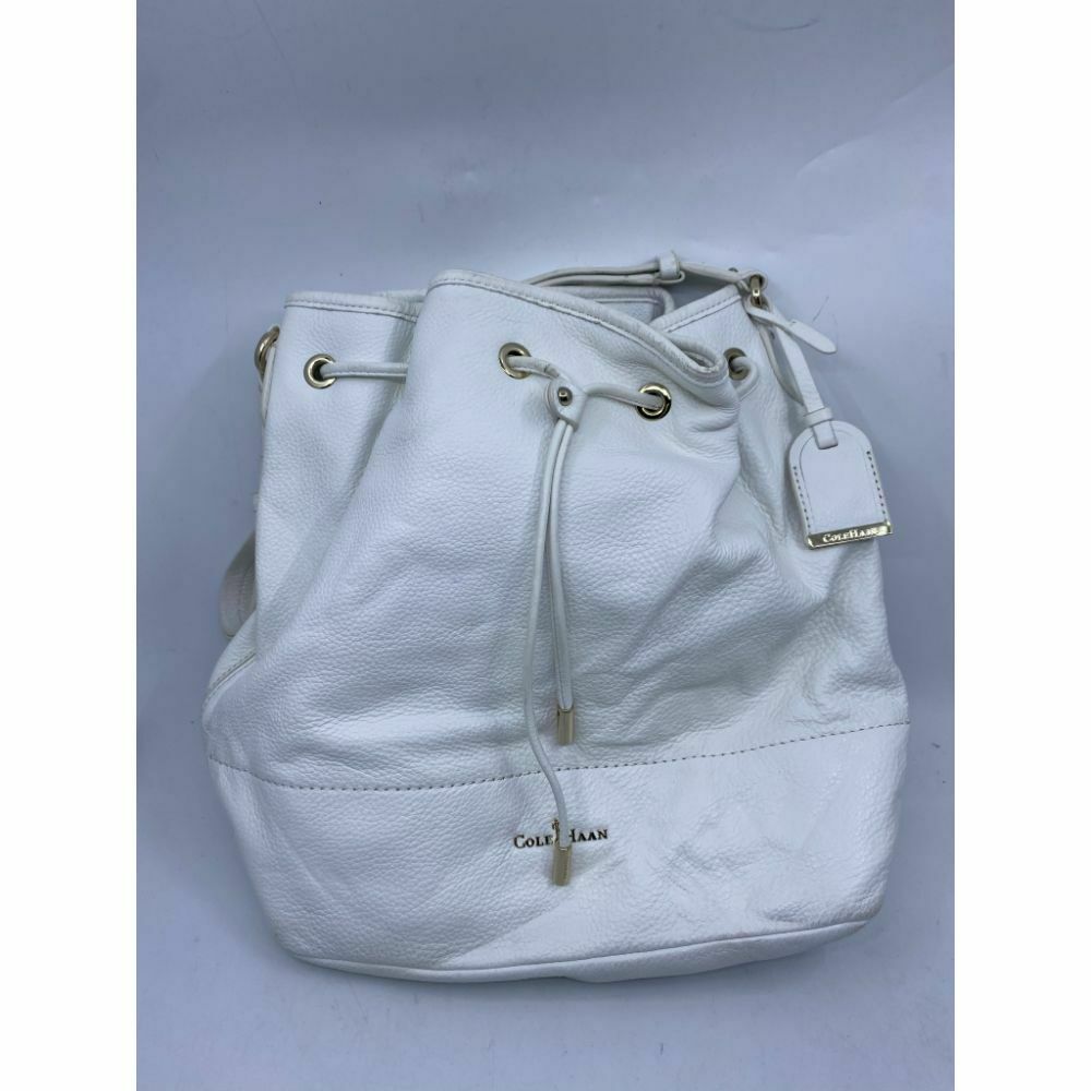 COLE HAAN White Large Leather Tote/ Shoulder Bag