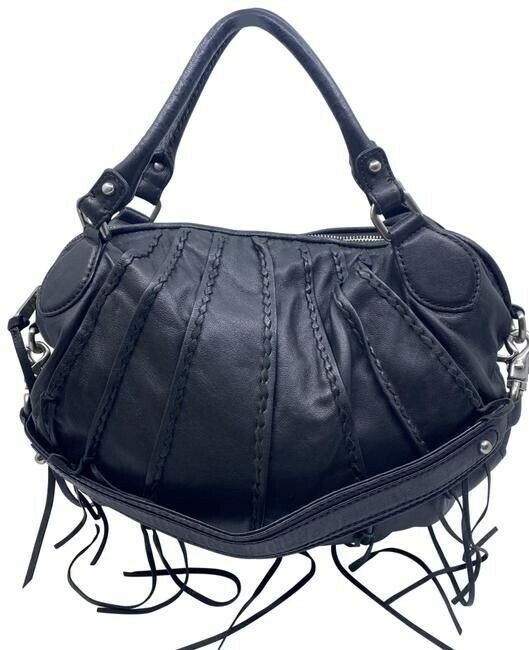 Botkier Taylor Satchel Black Leather Shoulder Bag