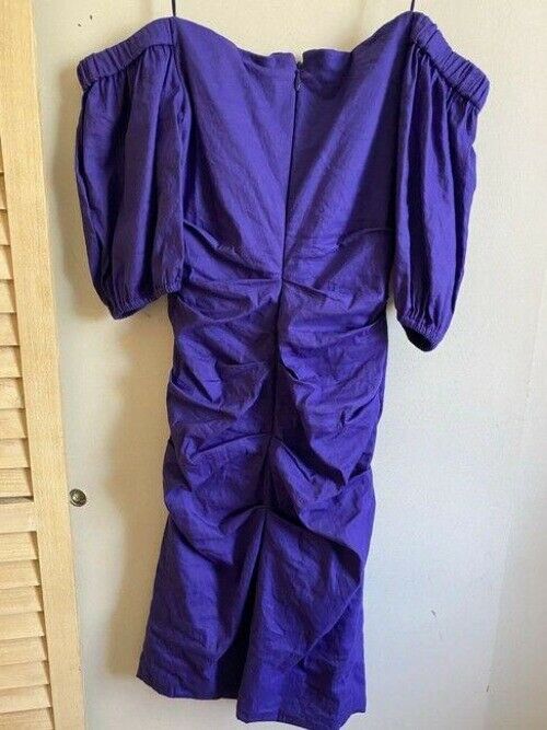 Nicole Miller purple new off the shoulder mini msrp short casual dress