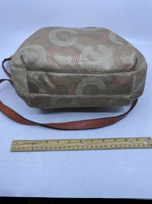Coach Classic Orangepink Fabric Cross Body Bag