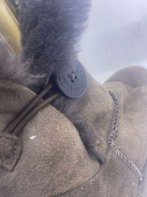 Ugg Australia Brown Wood Button Mid Height Bootsbooties Size Us