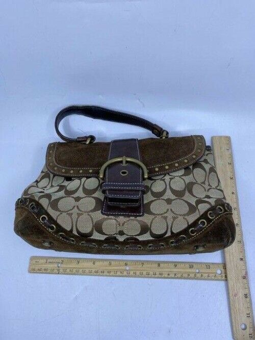 Coach Small Handbag Brown Beige Hobo Bag