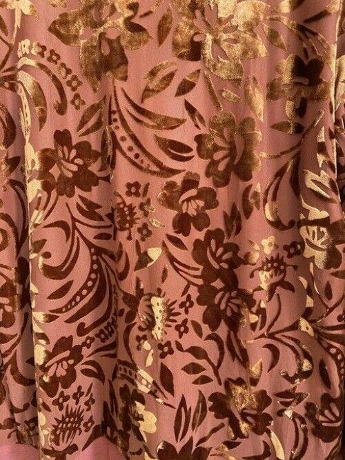 nicole miller gold pink new floral burn out tops msrp tunic