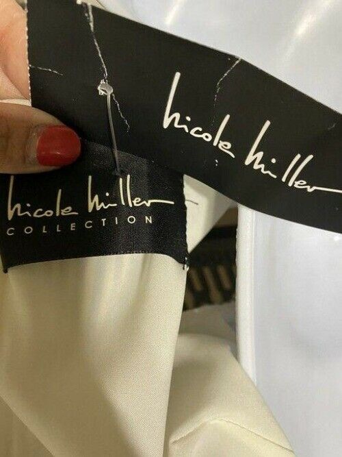 nicole miller new ruched linen striped msrp