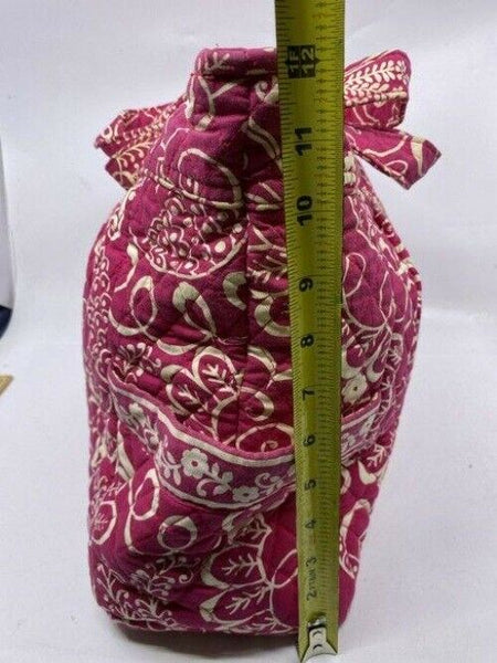 Vera Bradley Large Quilted Pink White Shoulder Bag