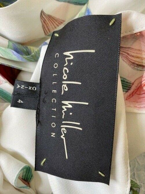 nicole miller peach new front tie small short casual dress