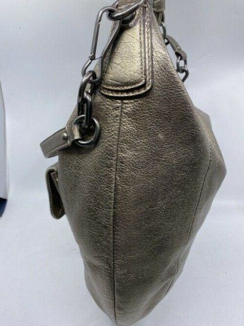 Coach xl shoulder gold leather cross body bag