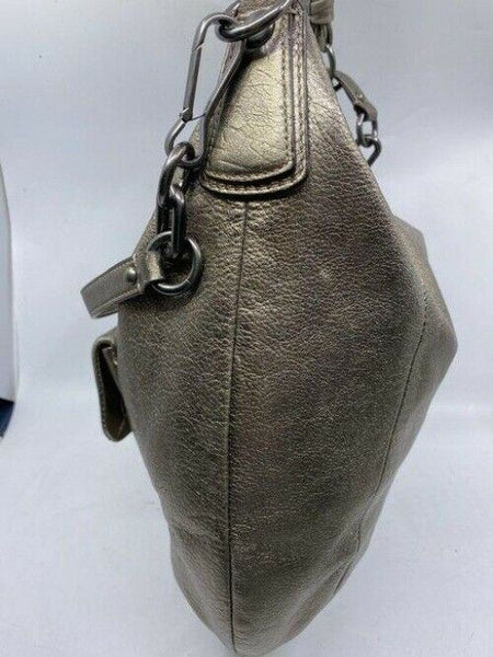 Coach xl shoulder gold leather cross body bag