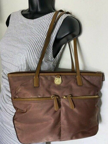 michael kors bag medium bronze brown nylon tote