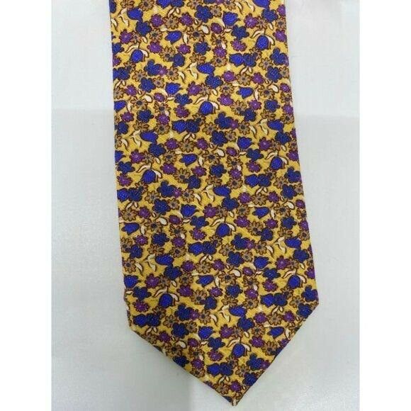 New! BONOBOS Purple Blue Yellow Flower Neck Tie