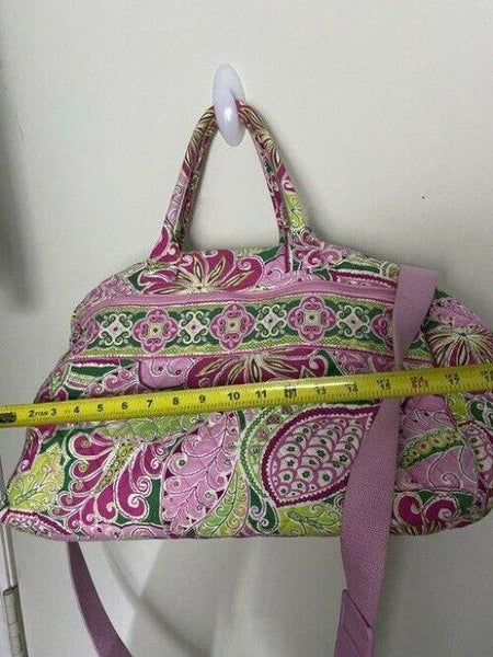 Vera Bradley Xl Duffel Msrp Pink Green Weekendtravel Bag