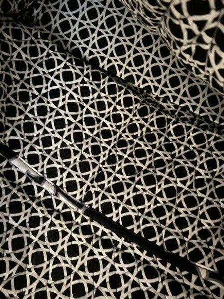 vera bradley xl black white fabric cross body bag