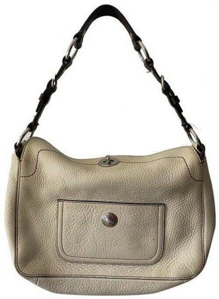 coach small handbag beige leather tote