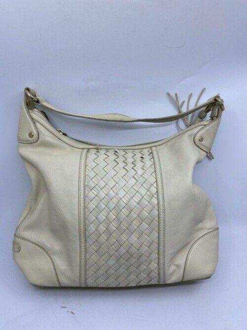 cole haan xl cream leather shoulder bag