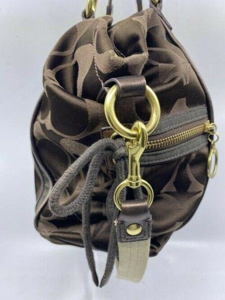 coach msrp brown fabric cross body bag